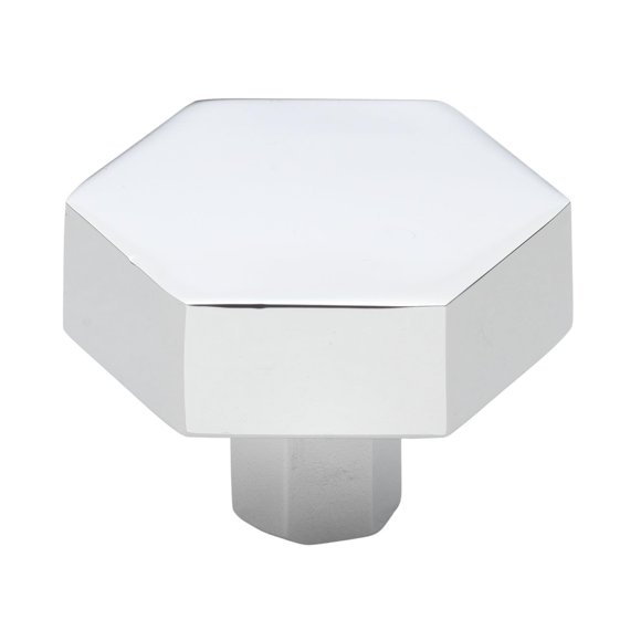 Perilla para gabinete GlideRite 5824 de cromo pulido, hexagonal de 4 cm