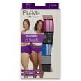 thumbnail image 4 of Fit for Me Women's Plus Underwear Assorted Heather Briefs, 6-Pack, 4 of 6