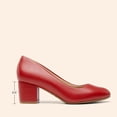 thumbnail image 2 of Zapatos de Tacón para Mujer DREAM PAIRS Talla 7.5 Tacones Gruesos Rojos, 2 of 8