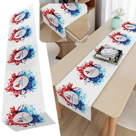 

Christmas Independence Day Table Cloth Coffee Table Table Cloth Holiday Decoration Cloth Cotton Linen 33x180cm