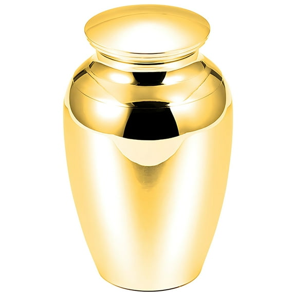 Gold Mini Pet Ashes Urn, Aluminum Alloy Keepsake Memorial Box for Human & Pet Ashes, 1.77 x 2.76 in / 4.5 x 7 cm , Waterproof, Smooth Surface, Elegant Design