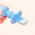 thumbnail image 3 of Silicone Baby Training Cutlery Set - BPA Free, Spoon and Fork (Blue), 3 of 5