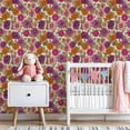thumbnail image 3 of Peel and Stick Wallpaper Vibrant Floral Purple Pink Orange Flowers Spring Decor Wall Mural 23.6in x 9.8ft Self Adhesive Removable Wall Paper Renter Friendly Wallpaper for Nursery Bedroom Cabinets, 3 of 8
