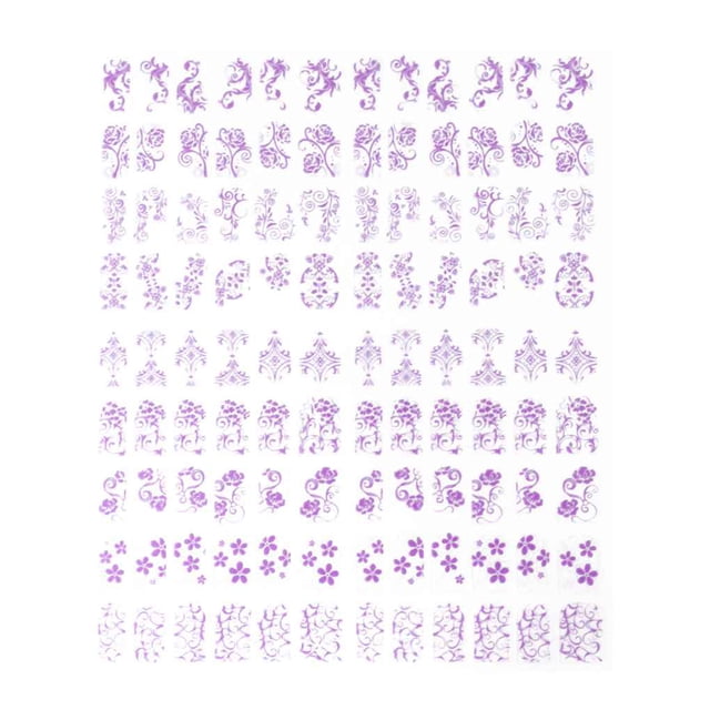 pitrice 6 Colors Nails Stickers Manicure Paste Flowers Nail Art Sticker Decal 3D Decorations