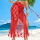 thumbnail image 5 of Falda Faldas de malla sexy Suave ganchillo Borla Hem Beach Cover Up para mujer (Rojo XS) Ygjytge Rojo T XS para Mujer, 5 of 6
