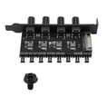 thumbnail image 1 of Pc 8 Channels Fan Hub 4 Knob Cooling Fan Speed Controller For Cpu Case Hdd Vga Pwm Fan Pci Bracket Power By 12V Fan Control, 1 of 8