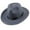 Grey, variant on Duoif Fedora Hats for Men, Men Women Hard Wide Brim Panama Hat Autumn Vintage Cap Black Hats for Women Black