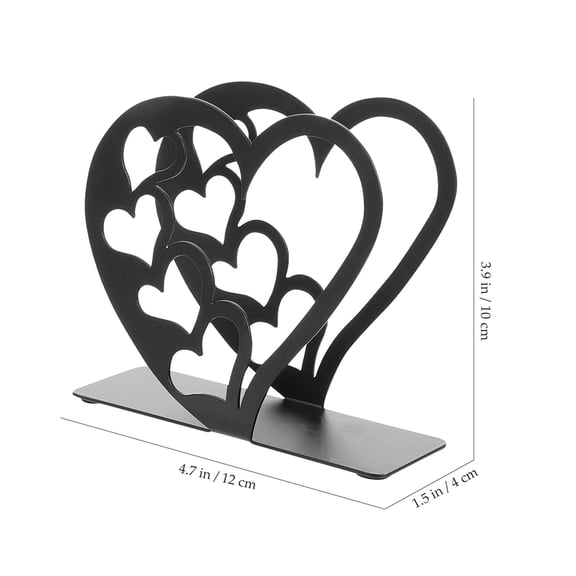 WEUVEB Heart-Shaped Metal Napkin Holder Set, 2-Piece Stylish Kitchen and Dining Table Accessory for Home Decor