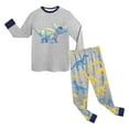 thumbnail image 5 of Nwiuh 2-9Y Kids Toddler Girls Boys Soft Comfy Modal Tencel Sleepwear Pajamas 2pcs Set (Grey, 3-4 Years), 5 of 5