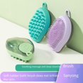 thumbnail image 4 of Pet Bath Brush Shampoo Dispenser Brush Pet Bath Brush Massage Mango Shape Silicone Soft and Reusable Shampoo Storage Dispenser Efficient Grooming Brush, 4 of 8