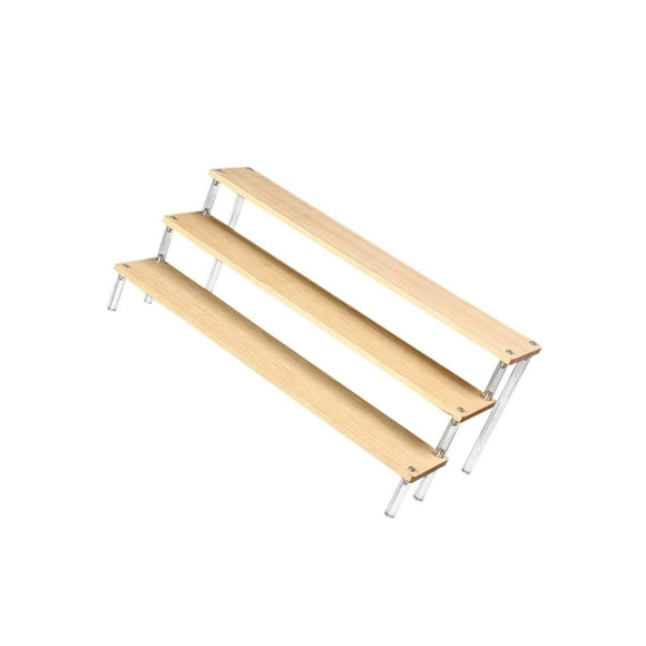 Hi,Fancy Transparent Acrylic Display Riser Shelf Organizer for Model Cosmetic Perfume
