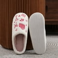 thumbnail image 6 of Slipper for Women Men Non-Slip Round Toe Slip-on Warm Slides Flats Winter Casual Cozy Indoor Home House Slippers for Couple, 6 of 9