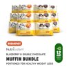 Nutrisystem Breakfast Muffin Blueberry & Double Chocolate Bundle, Shelf-Stable, 7g Protein, 12 Ct