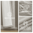 thumbnail image 4 of Yakamok 100% Blackout Natural Send Linen Curtains 84 Inches Long for Living Room, Room Darkening Textured Curtains for Bedroom with White Liner 2 Panels, 4 of 6