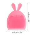 thumbnail image 4 of Unique Bargains 1 Pc Silicone Facial Cleansing Brush Rabbit Shape 3.35"x2.56"x0.63" Pink, 4 of 6