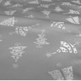 thumbnail image 2 of Heavy Brocade Shiny Christmas Tablecloth Christmas Trees Silver, 2 of 2