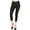 Black, variant on Women's Comfortable Stretchy Slim Fit Cropped Capri Pants with Pockets S-3XL
