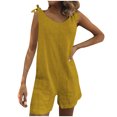 thumbnail image 2 of Styesk Shorts pour Femmes Mode Femme Été Uni Poche Décontracté Sans Manches Combinaison à Bretelles, 2 of 7