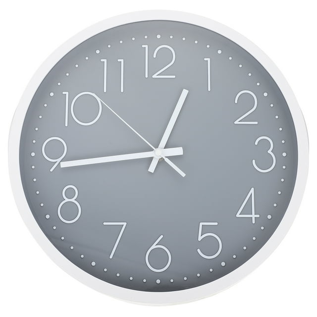Miangastore Hanging Silent Clock Grey 1Pcs For Club