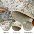 thumbnail image 5 of NewBuros Area Rugs 5'x7' Non-Slip Washable, Floral Vintage Distress Print Pattern Low Pile Soft Indoor Rugs for Living Room Bedroom Dining Room, Light Yellow Gray, 5 of 11