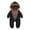 Black, variant on REDARER Baby Snowsuit Hooded Jumpsuit Bear Outfit, Winter Warm Romper for Boys Girls Outwear,18-24 Months