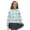 Blue Green Floral, variant on Girls Long Sleeve Cardigan with Print, Lightweight Polyester Crewneck Button Front Jacket, Soft Machine Washable Top for School and Casual Wear, Ages 5-6, Dachshund Paw White