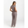 thumbnail image 4 of Conjunto de 2 piezas para mujer Trendy Queen, pantalón ancho para estar en casa, 4 of 5
