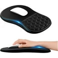 thumbnail image 1 of Ergonomic Mouse Pad with Wrist Rest Support Large Mousepad with Memory Foam Wrist Rest and PU Base Massage Bulge Design for Pain Relief Computer Wireless Mouse Desk(xx ) Bl, 1 of 10