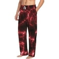 thumbnail image 2 of Balery Men'S Red Line Pants,Sleepwear Pants,Pajama Pants,Pj Bottoms Drawstring And Pockets-Large, 2 of 9