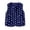 Navy, variant on LUVDA Women's Polka Dot Plush Vest V Neck Button Sleeveless Loose Cropped for Winter