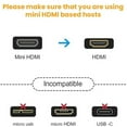 thumbnail image 2 of TAPDRA Mini HD to HD Adapter Cable 0.15M 90 Degree Angle for Video Audio Transmission Gold Plated 1080P Full HD, 2 of 6