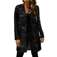 thumbnail image 2 of Xuyuer Women's Sequin Jacket Sparkly Blazer Open Front Glitter Cardigan Long Sleeve Coat for Casual Party Cocktail, 2 of 9