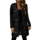 thumbnail image 3 of TaTaai 2026 Fall Women’s Sequined Mesh Tee Long Sleeve Loose Jacket Casual Solid Color Fashion Top Glitter Polyester Daily Party Shirt Gift, 3 of 9