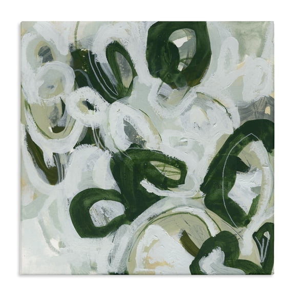 Stupell Industries Contemporary Green Hued Shapes Canvas Art, 17 x 17, by June Erica Vess