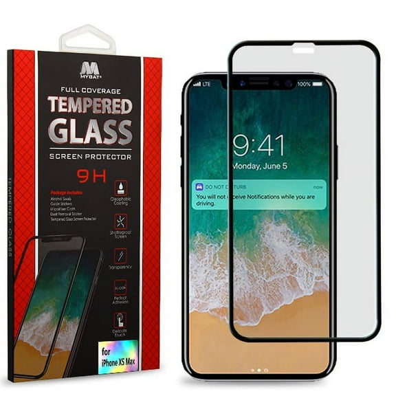 Apple iPhone Xs Max (6.5") (2018 Model) Shockproof Tempered Glass LCD Screen Protector FULL COVERAGE Guard for Apple iPhone Xs Max