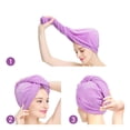 thumbnail image 4 of Toalla para secar el cabello, gorro para el cabello seco, envoltura para secar el cabello de microfibra, fuerte absorbente de agua, sombrero de ducha triangular, herramienta para limpiar el cabello, 4 of 5