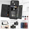 thumbnail image 3 of REQO Phone Case for Google Pixel 3 XL Wallet Cover with Tempered Glass Screen Protector and PU Leather Credit Card Holder Stand Rugged Cell Accessories Pixel3XL Pixel3 LX Pixle 3XL Women Men Black, 3 of 7