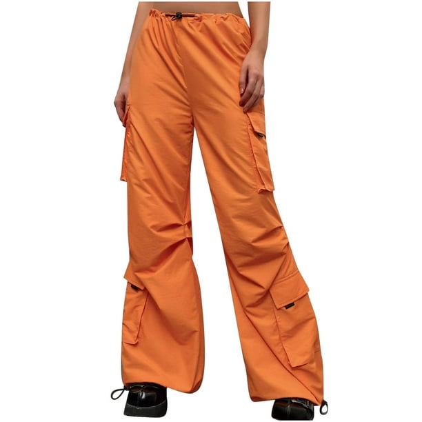 Womens Elastic Waist Combat Cargo Pants Trousers Casual Bottoms Plus Size  6-18