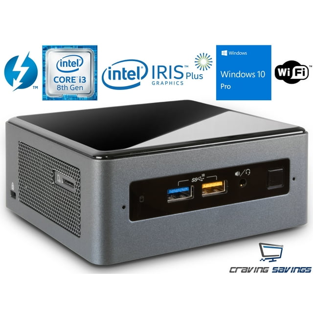 Intel NUC8i5BEH Mini PC/HTPC, Intel Core i5-8259U jusqu'à 3.8GHz, 4GB DDR4, 1TB NVMe SSD, Wifi, Bluetooth 5.0, Support 4K, Double Moniteur Compatible, Windows 10 Pro