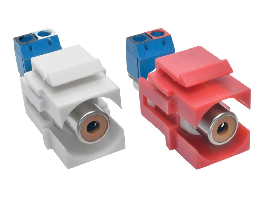 C2G SC Fiber Optic Keystone Insert Module – Snap-In, Feed-Through Coupler For Networking & A/V