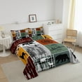 thumbnail image 3 of Cabin Retro Rustic Lodge Comforter Set, Bear Deer Country Bedding Queen, Hunting Wild Animal Quilt Plaid Check Adventure Themed Bedding Comforter Sets Teens Adult Men Bedroom Decor, 3 of 5
