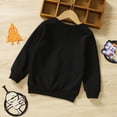 thumbnail image 6 of PatPat Halloween Clothes Toddler Boys Girls Sweatshirts Hoodies Pumpkin Face Kids Pullover Long Sleeve Graphic Tees, Black, 18-24 Months, 6 of 11
