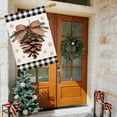thumbnail image 3 of Christmas Flags 28 X 40 Double Sided, Winter House Flag, Farmhouse Christmas Flags for Outside Black and White Buffalo Plaid, Large Holiday Outdoor Flags, Pinecone Decorative Flags Rustic, 3 of 6
