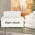 thumbnail image 2 of AuldHome Design Dryer Sheet Dispenser; Countertop Rustic White Fabric Softener Sheet Holder for Laundry Room, 2 of 9