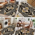 thumbnail image 6 of 2.7x5 Washable Area Rug, Retro Ethnic Art Non-Slip Rectangle Rug for Bedroom Bedside, Beige Brown Black Weaving Art Indoor Floor Mat for Home Decor, 6 of 9