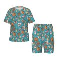 thumbnail image 1 of Fotbe Cute Conch Pijama Estampada de 2 Piezas para Niños – Ropa de Dormir de Manga Corta Cómoda para Niños y Niñas, Camiseta y Shorts de Algodón-Small, 1 of 6