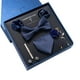 thumbnail image 4 of Conjunto de corbata para hombre, corbata de negocios para hombre, pajarita, pañuelo de bolsillo, solapa, gemelos, cuello Estilo C, 4 of 9