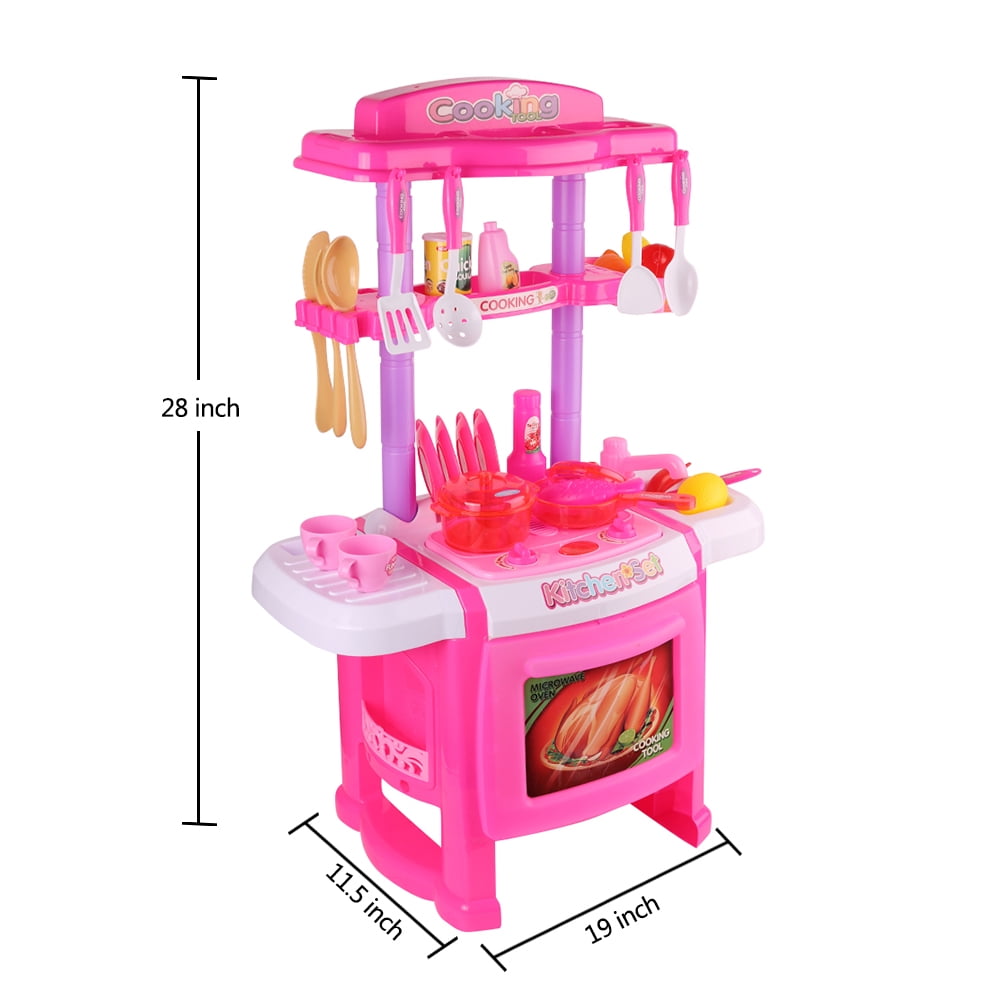 Blue Block Factory 30 Piece Kids ABS Play Kitchen, Multi-color