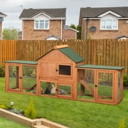 YYAo Rabbit Cage, Indoor Rabbit Cage, Outdoor Chicken Coop Rabbit Cage, Weatherproof Roof, with Tray and Runway