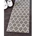 thumbnail image 3 of Unique Loom 3128603 2 ft. 7 in. x 8 ft. Philadelphia Trellis Runner Rug, Light Gray, 3 of 10